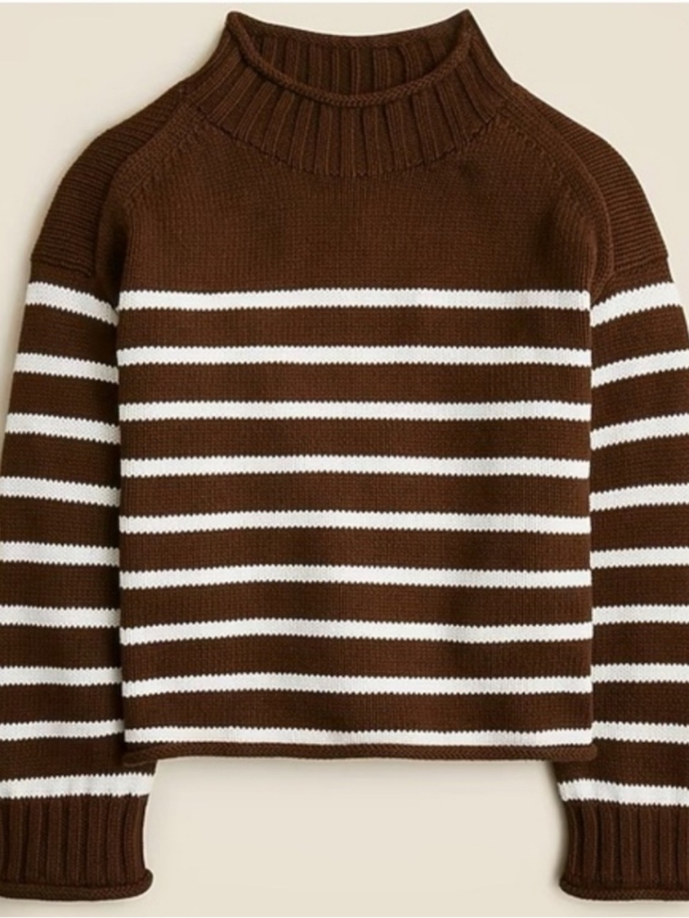 Jcrew stripped roll neck sweater NWT